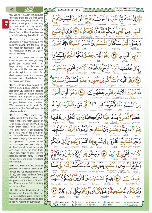 ENGLISH AL-QURAN THE NOBLE QURAN (English Translation Word by Word)-KARYA BESTARI