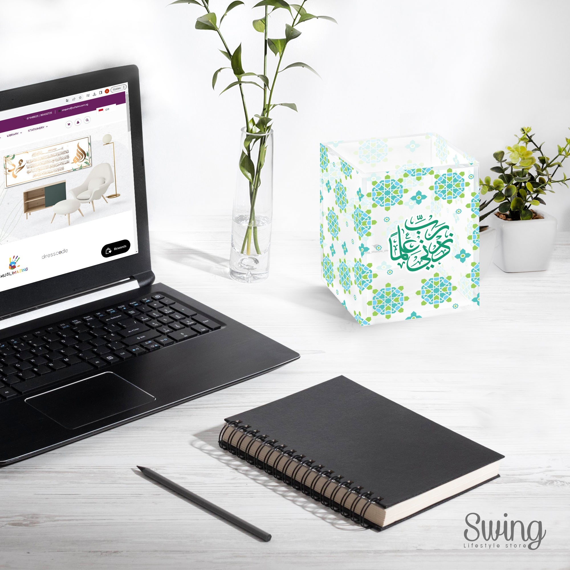 SWING SUROOR - Acrylic Pen Holder (4 designs) - Fresh Snowflakes