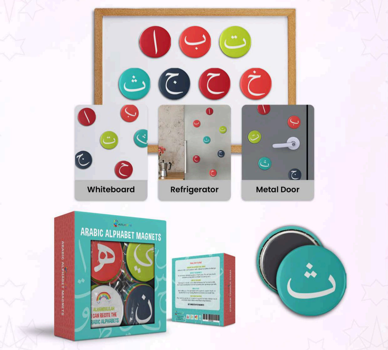 MUSLIMAZING - Arabic Alphabet Magnets || Huruf Hijaiyah Magnets