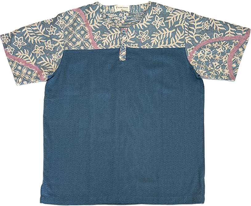 TMW Batik Kurta Men Short Sleeve (T) - Midnight Blue