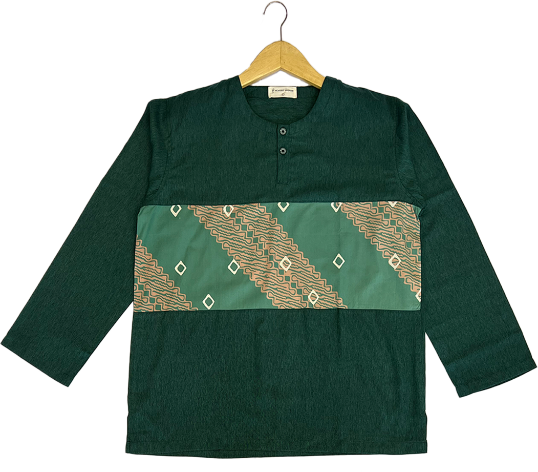 TMW Batik Kurta Men Long Sleeve (C) - Pine Grove