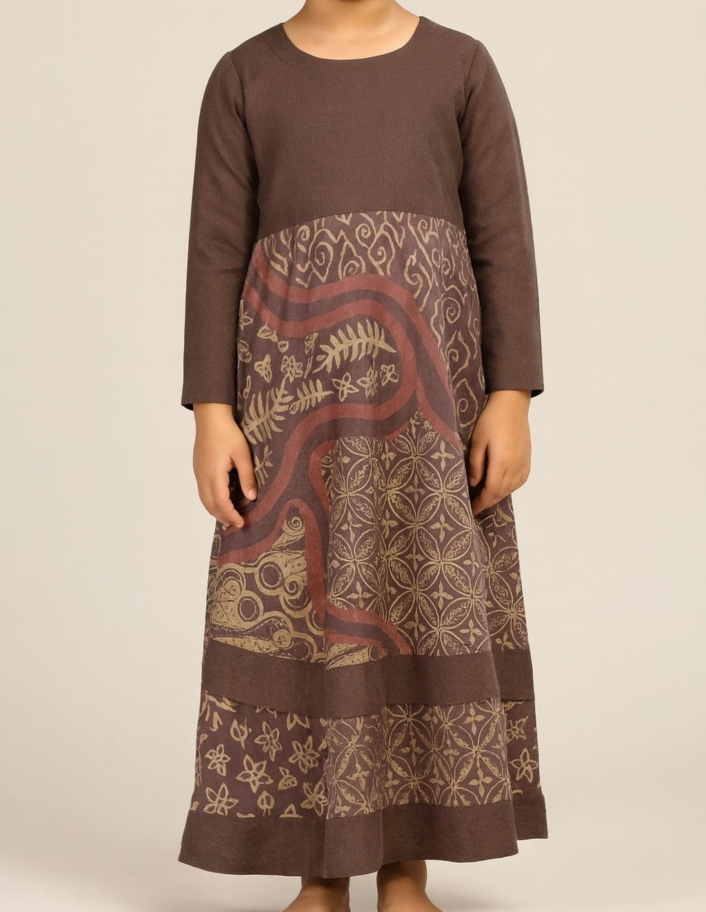 TMW Kids Batik Dress - Purple Mauve
