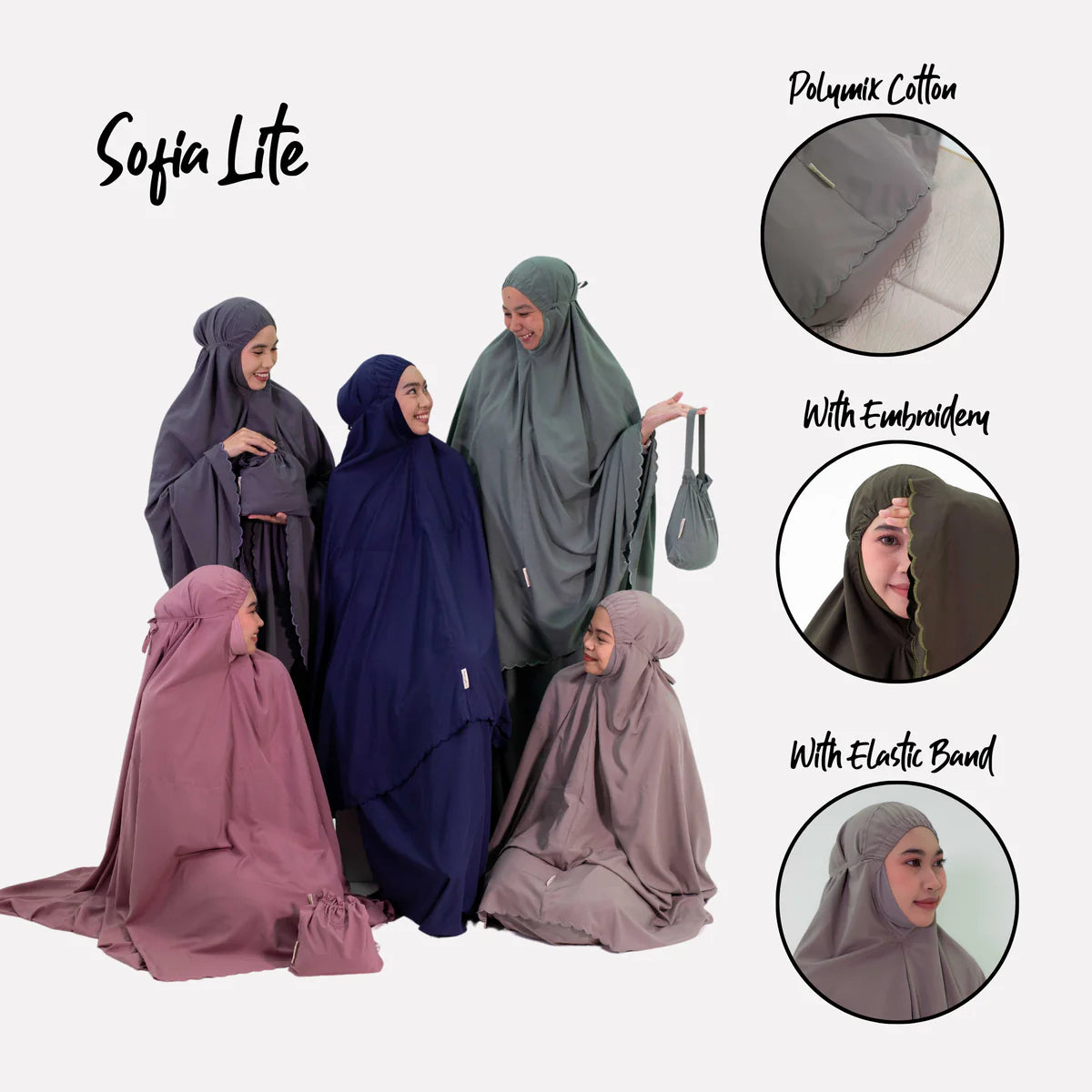 Zaahara : Sulam Sofia Lite Prayerwear