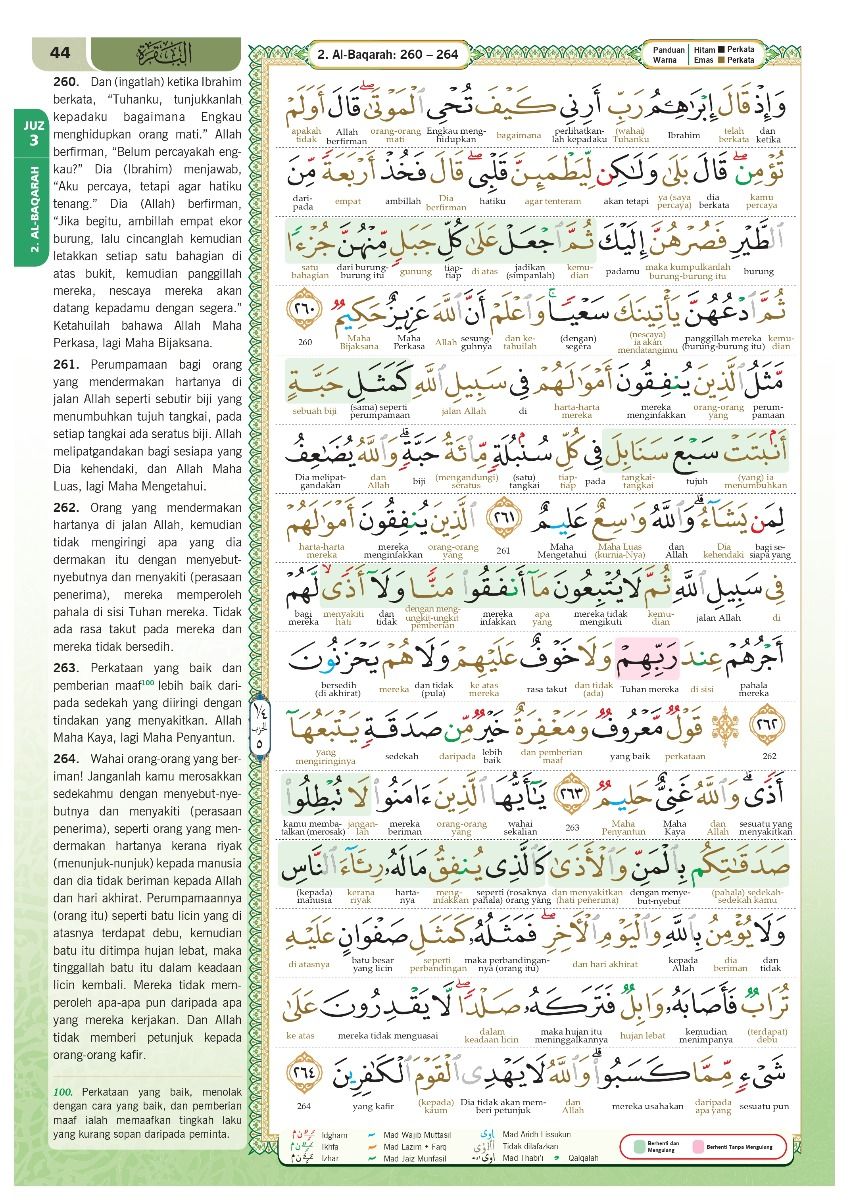 AL-QURAN RIYADH B5 (Terjemahan Perkata + Waqaf & Ibtida')-KARYA BESTARI