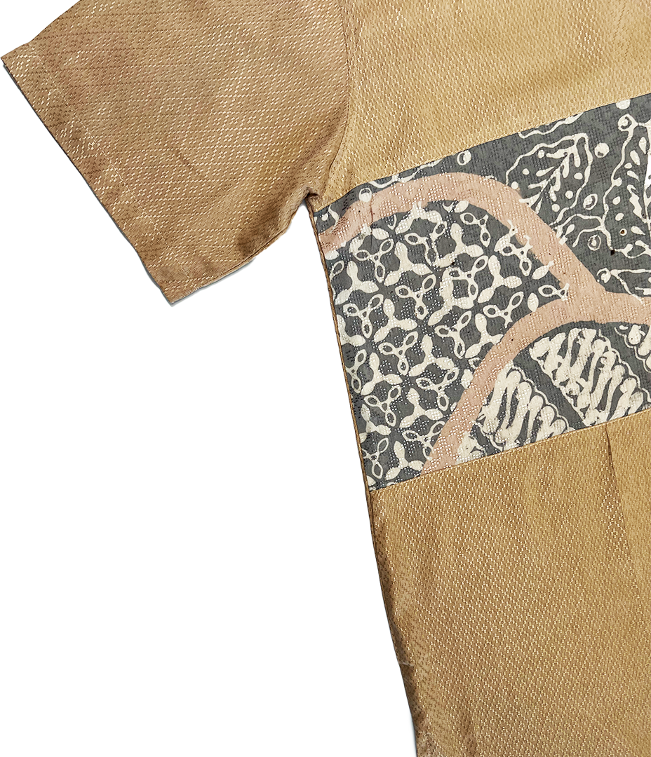 TMW Batik Kurta Men Short Sleeve (C) - Rose Taupe