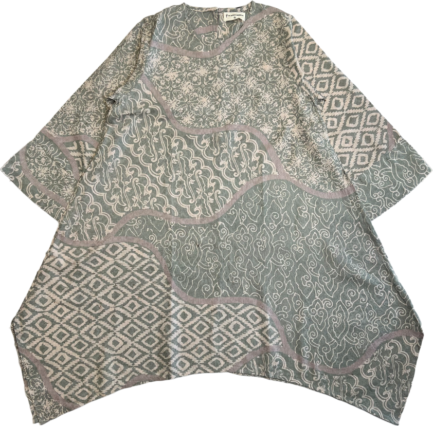 TMW Batik Kurung Ladies Modern - Teal Green