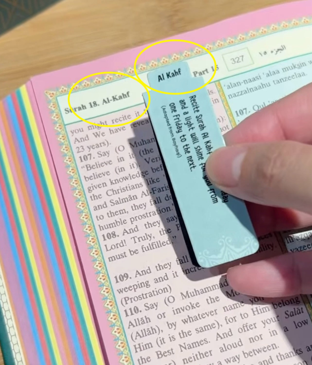 SWING SUROOR - Quran Virtues Page Bookmark with Magnet