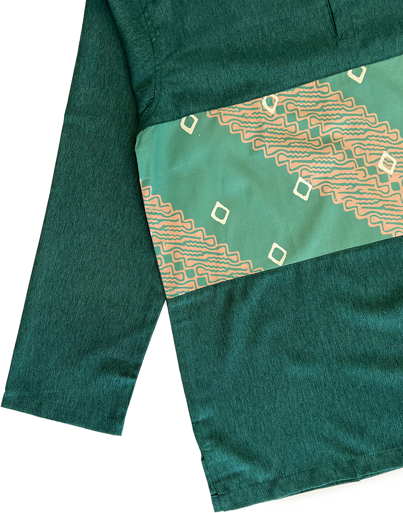 TMW Batik Kurta Men Long Sleeve (C) - Pine Grove