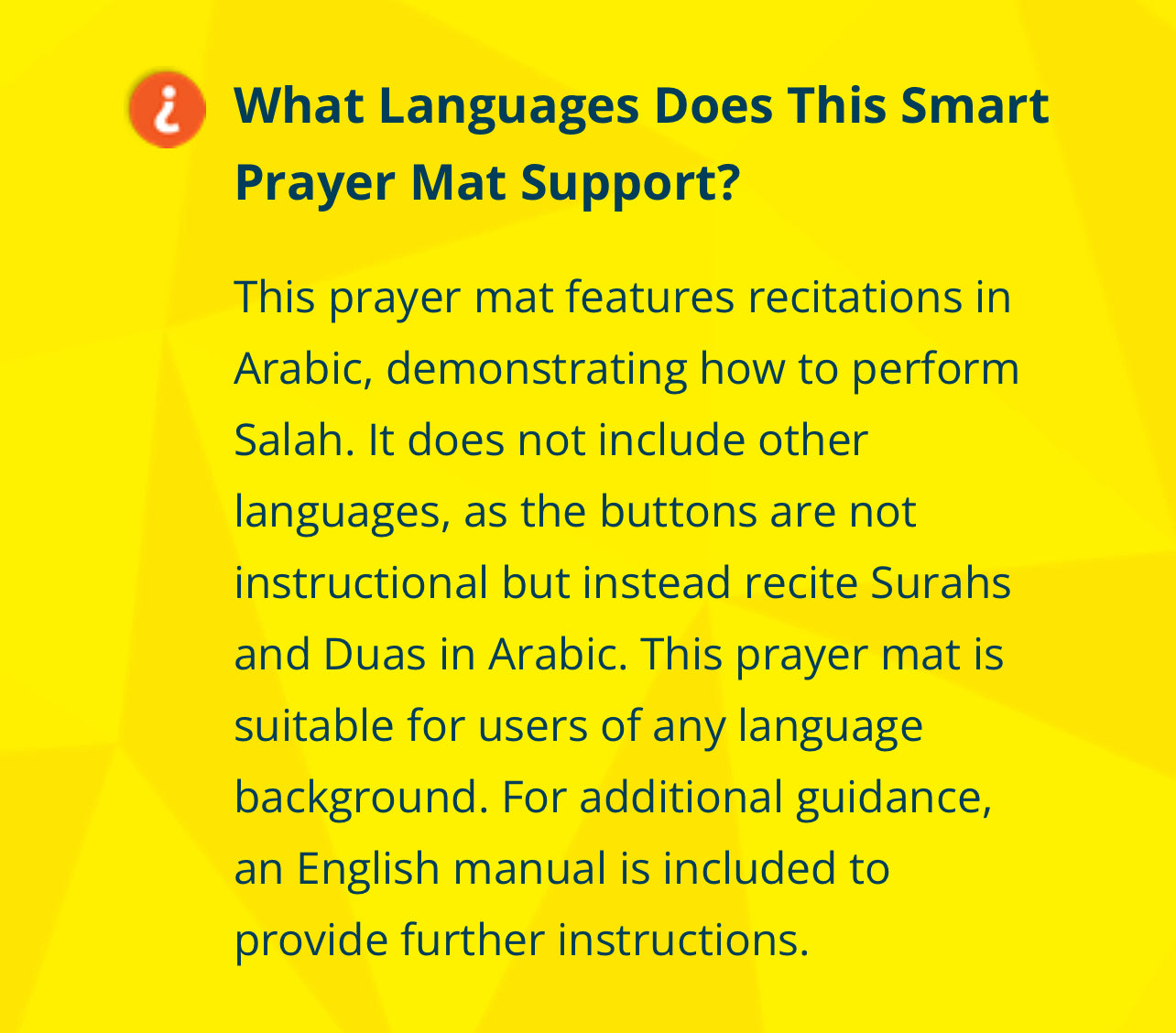 MY SALAH MAT - Adult/ Revert Interactive Prayer Mat