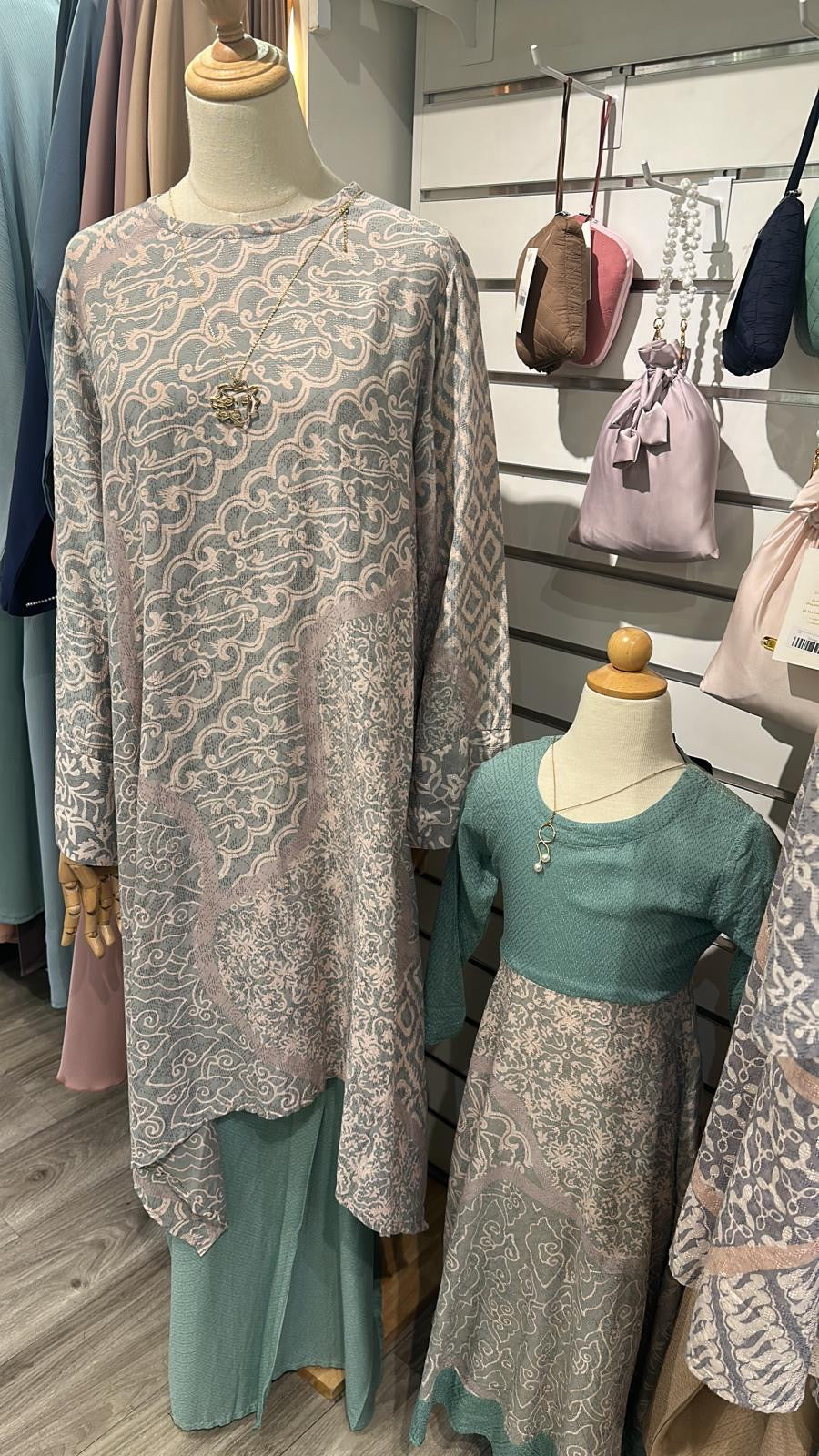 TMW Batik Kurung Ladies Modern - Teal Green