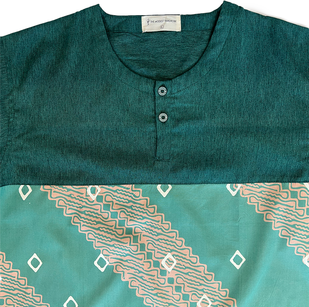 TMW Batik Kurta Men Long Sleeve (C) - Pine Grove