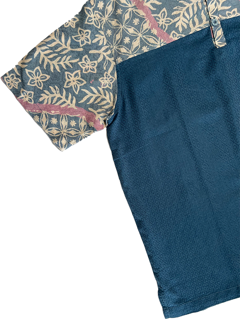 TMW Batik Kurta Men Short Sleeve (T) - Midnight Blue