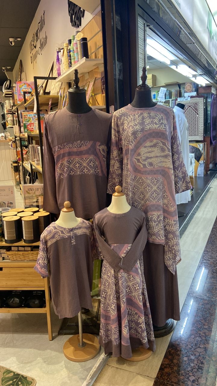 TMW Batik Kurung Ladies Modern - Purple Mauve