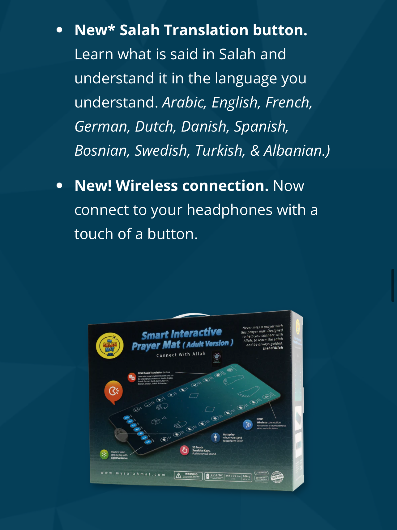 MY SALAH MAT - Adult/ Revert Interactive Prayer Mat