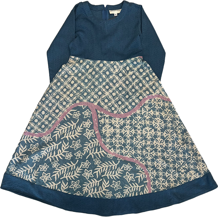 TMW Kids Batik Dress - Midnight Blue