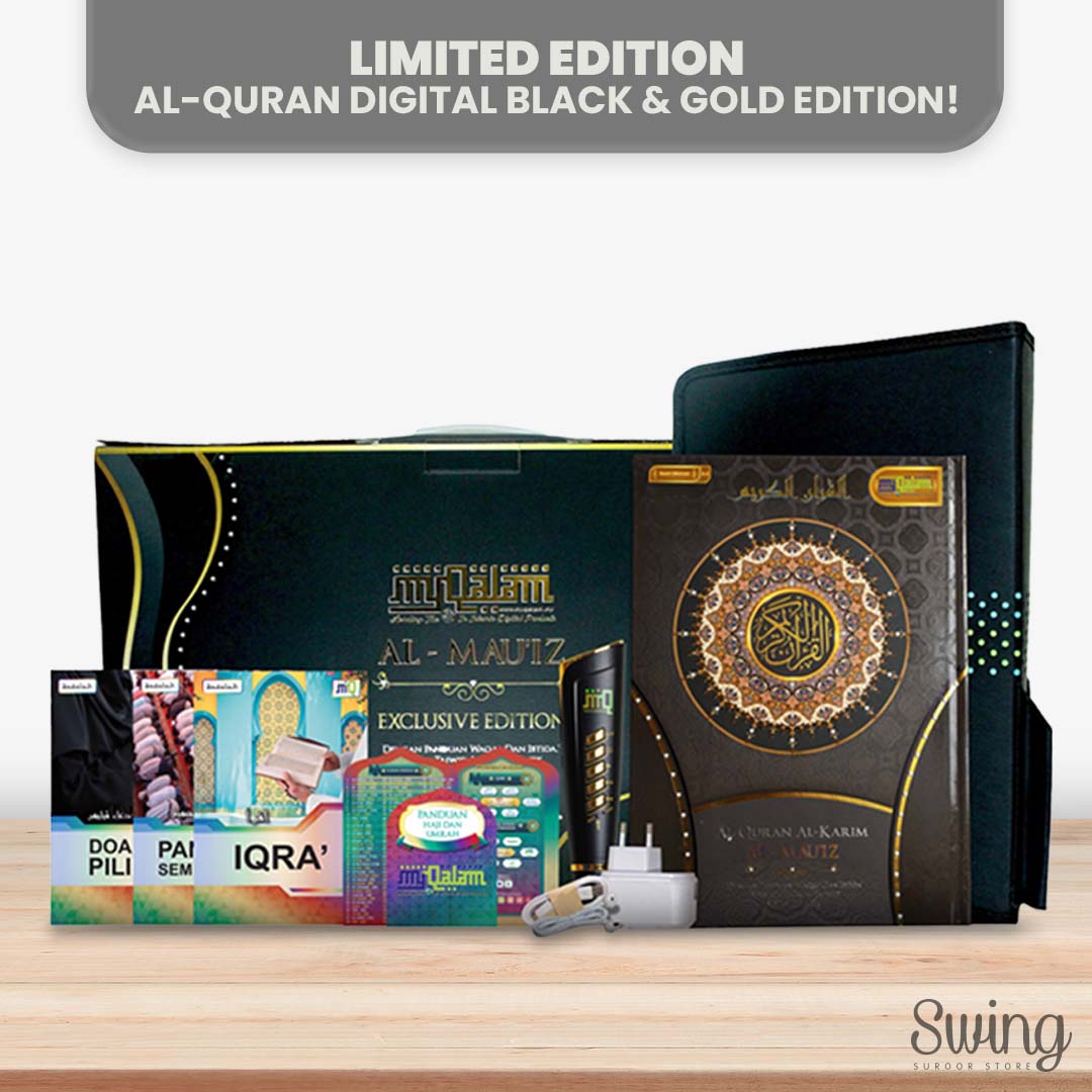 Al-Mau'iz Black Edition | Quran Digital Pen Tajwid (A4)