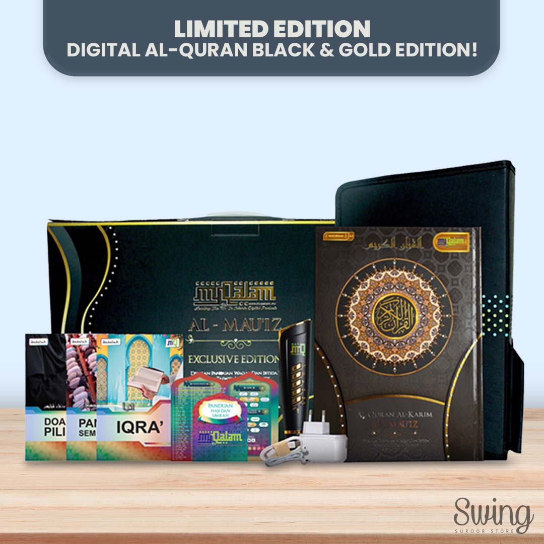 Al-Mau'iz Black Edition | Quran Digital Pen Tajwid (A4)