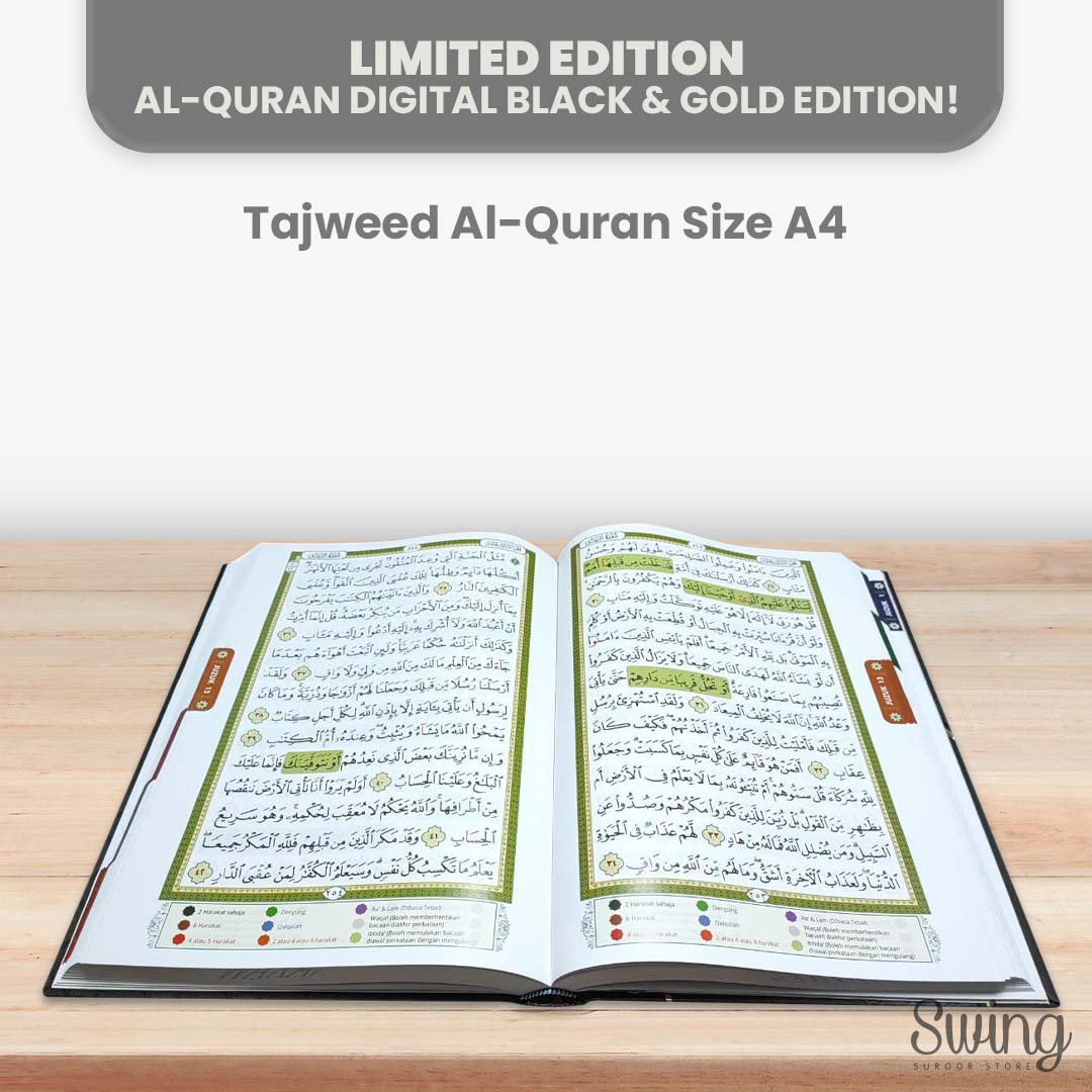 Al-Mau'iz Black Edition | Quran Digital Pen Tajwid (A4)
