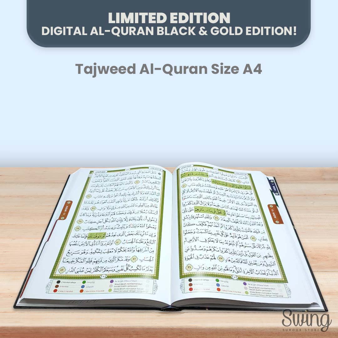 Al-Mau'iz Black Edition | Quran Digital Pen Tajwid (A4)