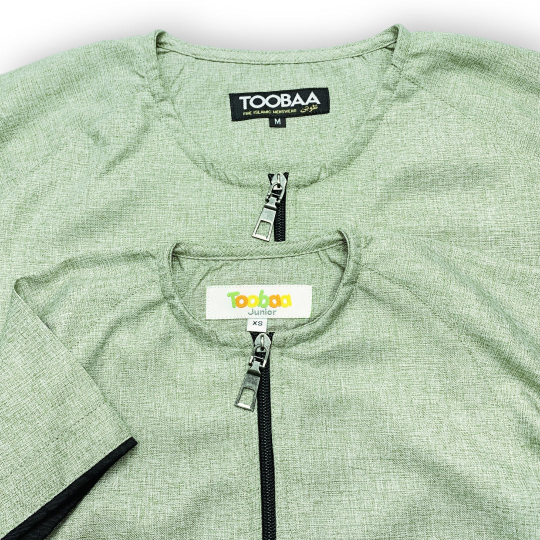 Toobaa Andis Soft Green - Boy's Short Sleeve Jubah
