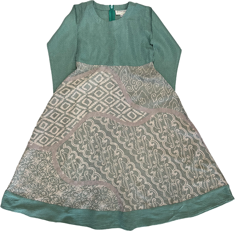 TMW Kids Batik Dress - Teal Green