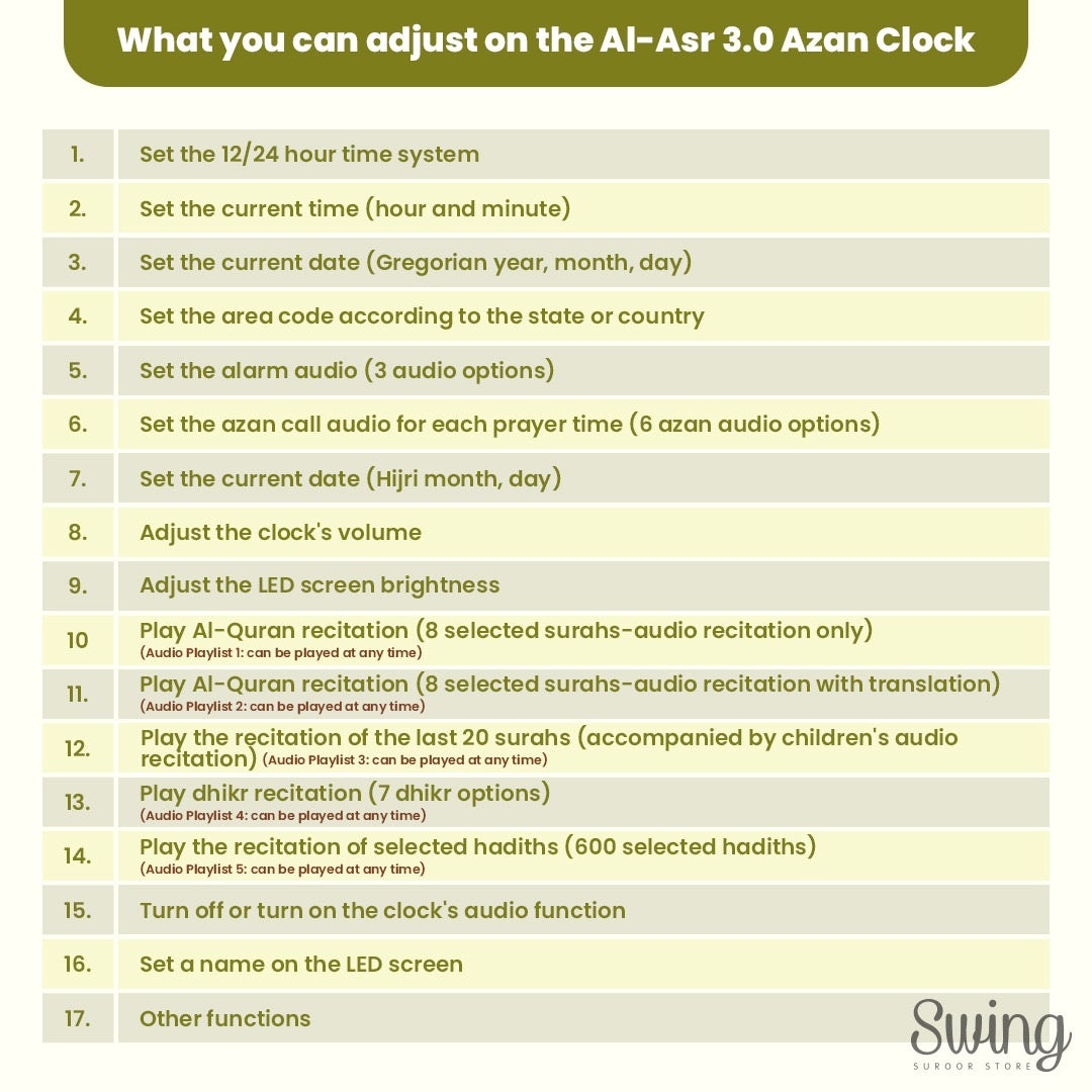 Digital Azan Frame Clock Al Asr 3.0