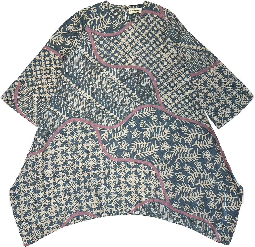 TMW Batik Kurung Ladies Modern - Midnight Blue