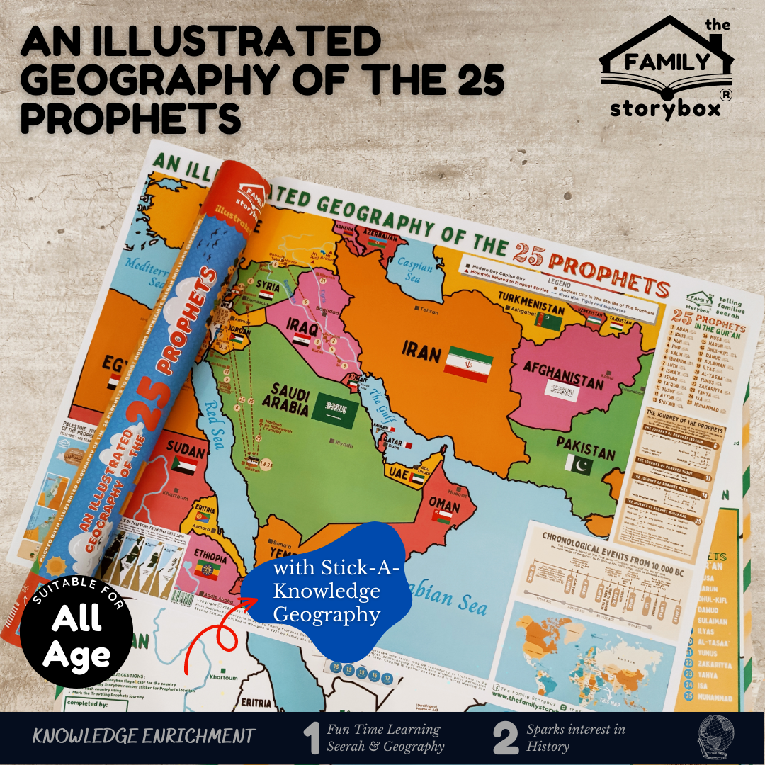THE FAMILY STORYBOX - An Illustrated Geography of The 25 Prophets & Stick-A-Knowledge Geography