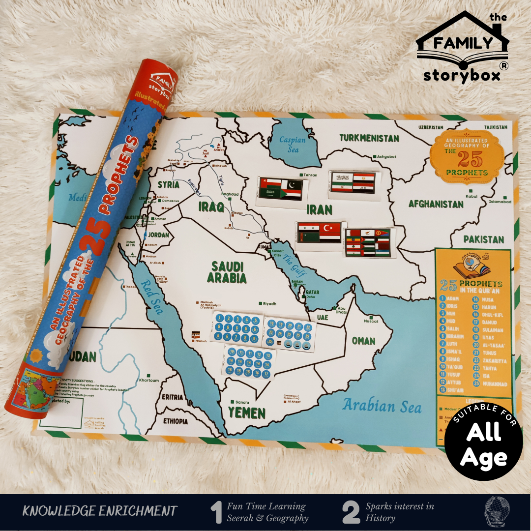 THE FAMILY STORYBOX - An Illustrated Geography of The 25 Prophets & Stick-A-Knowledge Geography