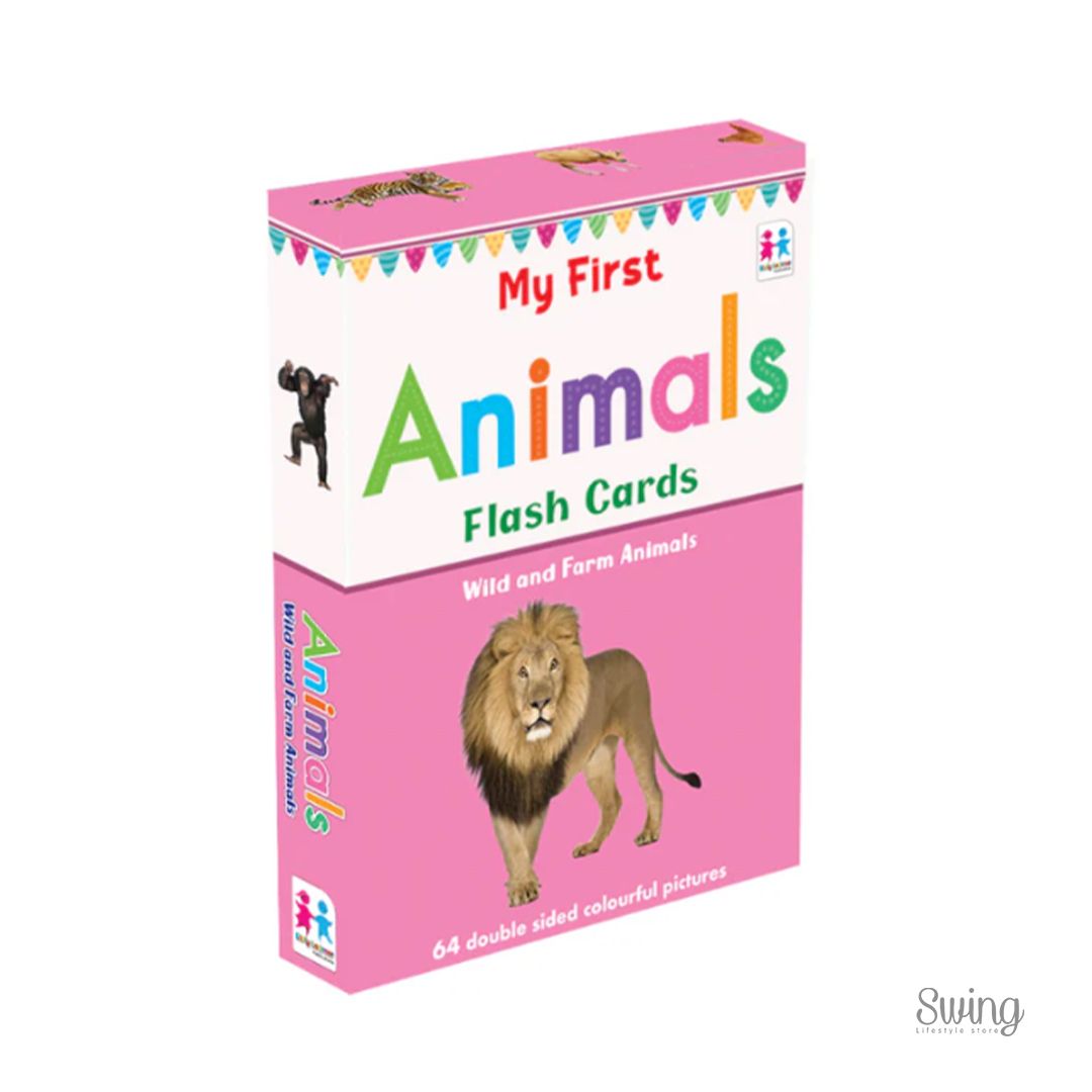 EDUKID - ANIMALS FLASH CARDS - WILD & FARM ANIMALS