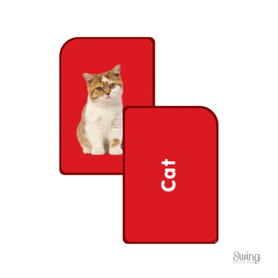 EDUKID - ANIMALS FLASH CARDS - WILD & FARM ANIMALS