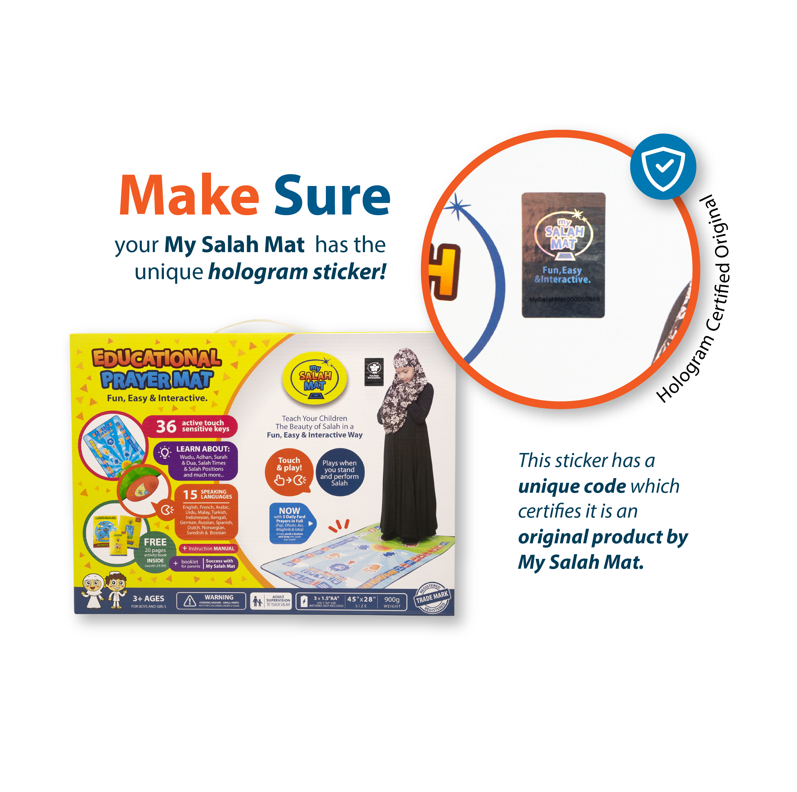 MY SALAH MAT - Kids Interactive Prayer Mat