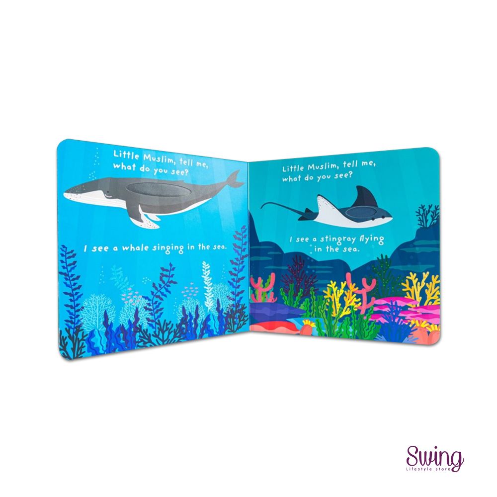 OLIEK BOOKS - Touch & Feel Board Books - Little Muslim, tell me, what do you See? -Sea
