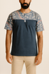 TMW Batik Kurta Men Short Sleeve (T) - Midnight Blue