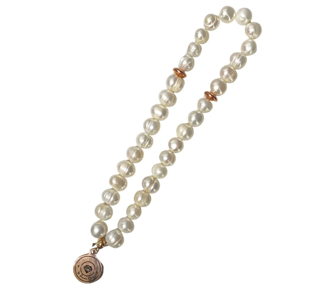 BYSH - White Freshwater Pearl ٣٣ Tasbih (8mm)
