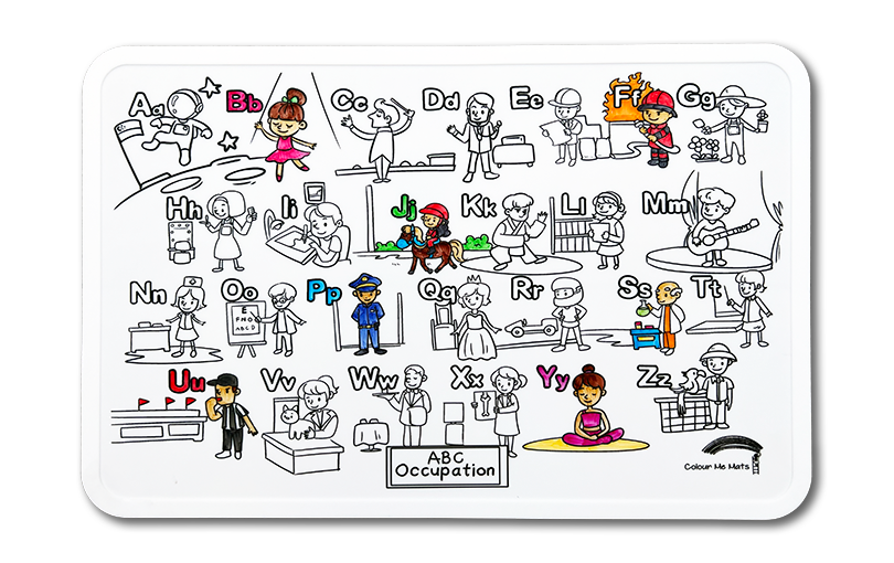 THE PETITE DISTRICT - ABC Occupations : Bundle Colour Me Mats