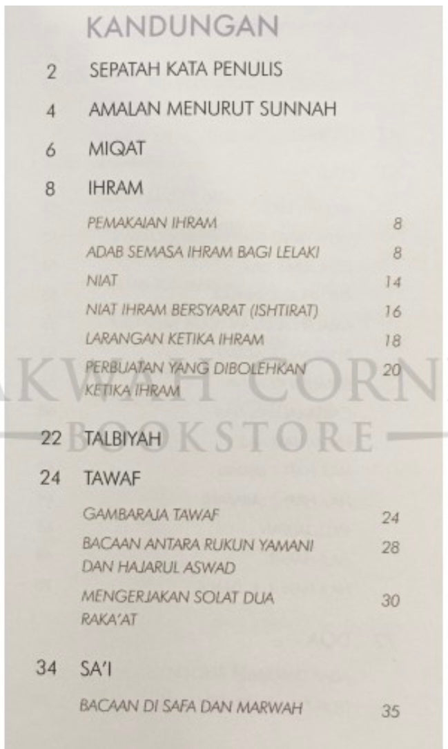 Hajj & Umrah Pocket Guide (Malay Version) Swing