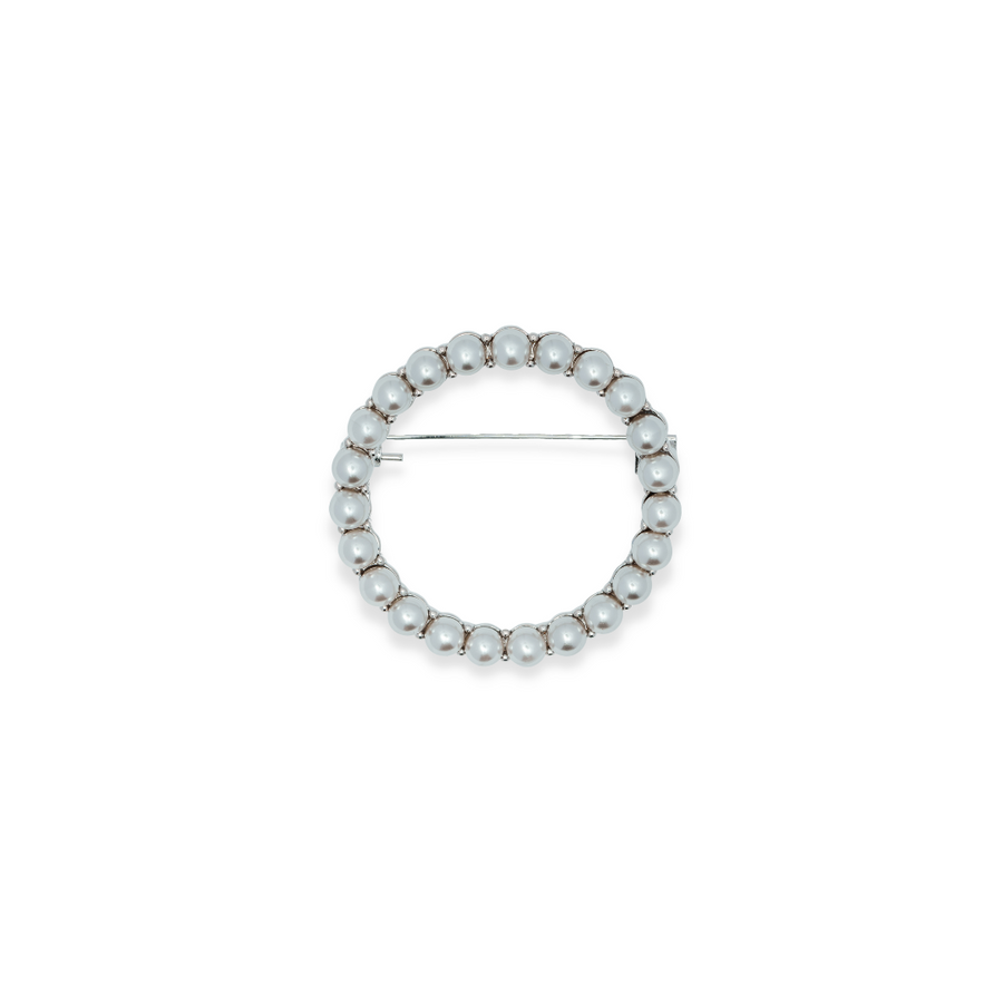 LADYN - Aubrey Pearl Brooch - Round