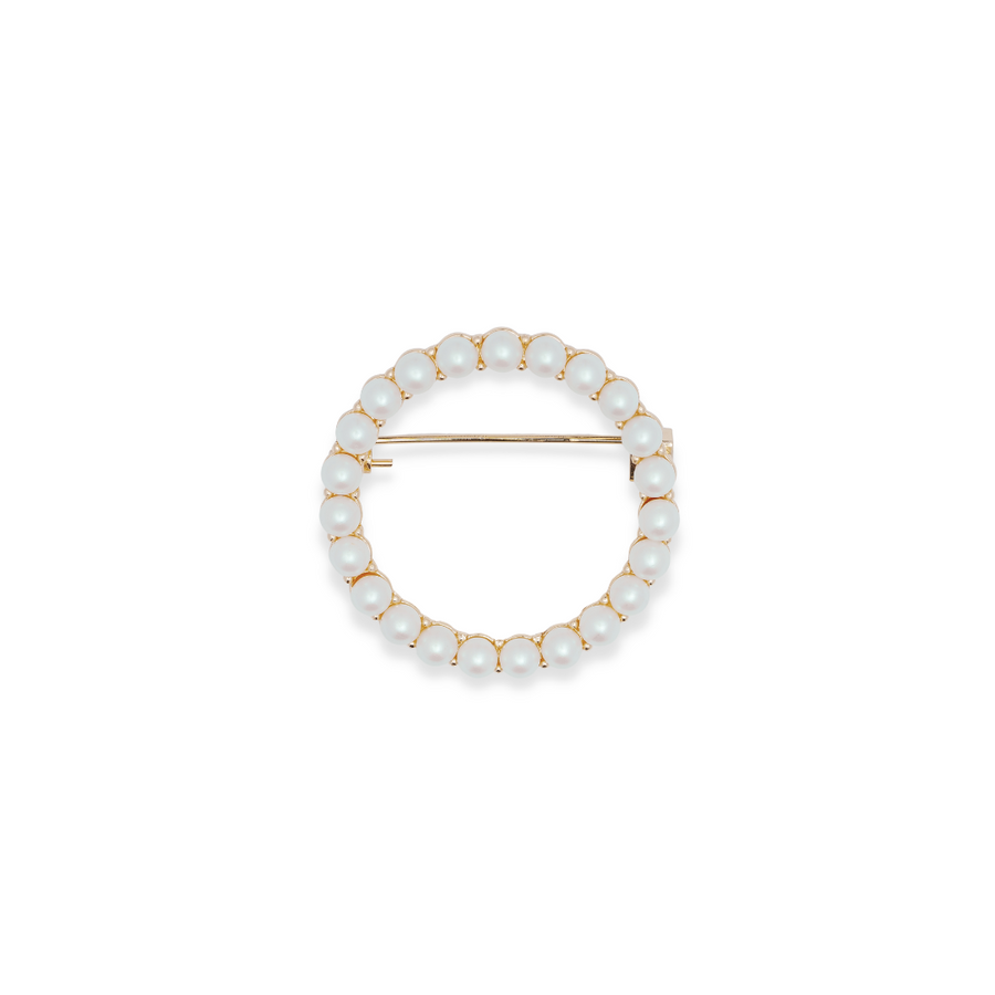 LADYN - Aubrey Pearl Brooch - Round