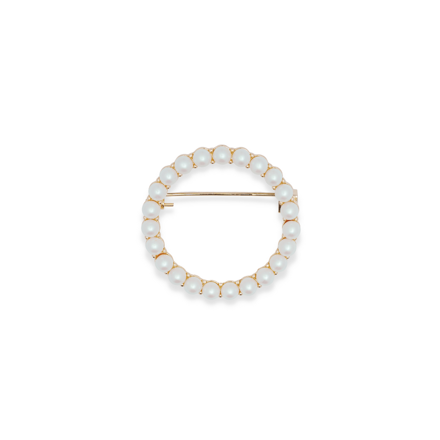 LadyN Aubrey Pearl Brooch - Round