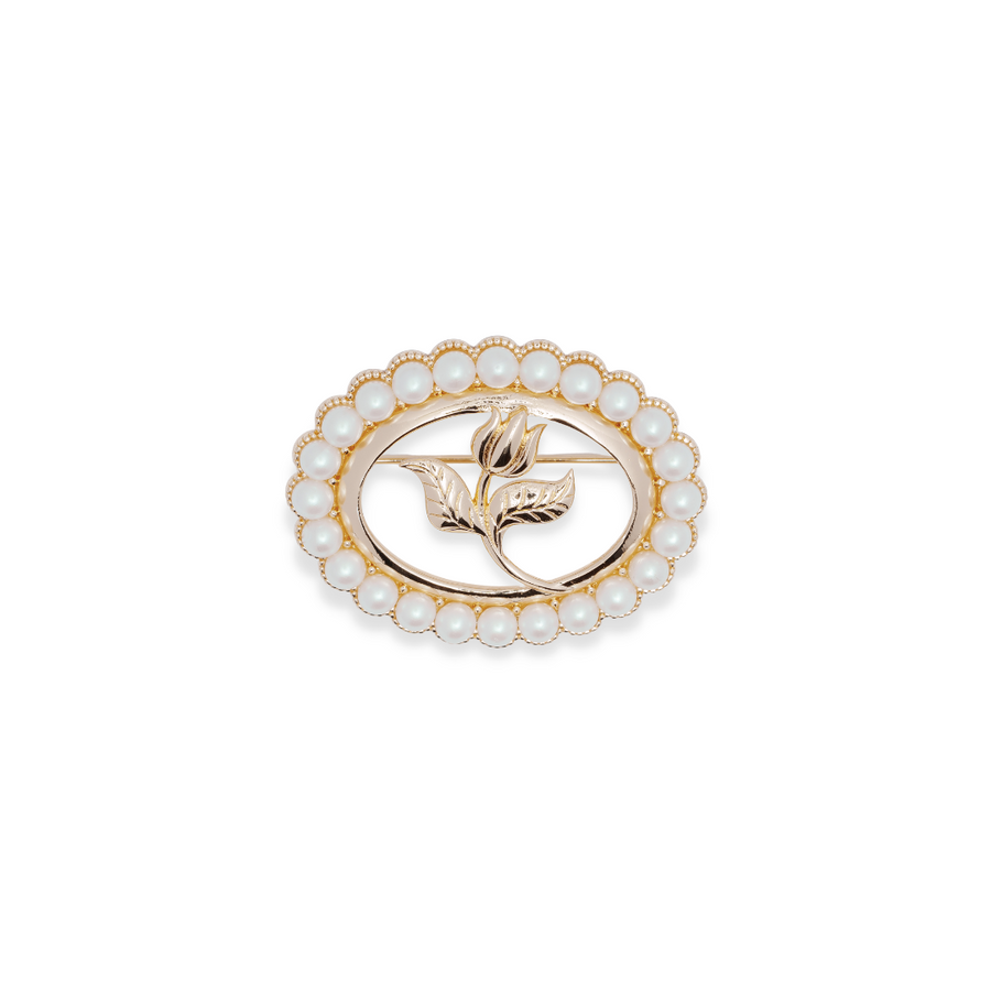 LadyN Aubrey Pearl Brooch - Rose