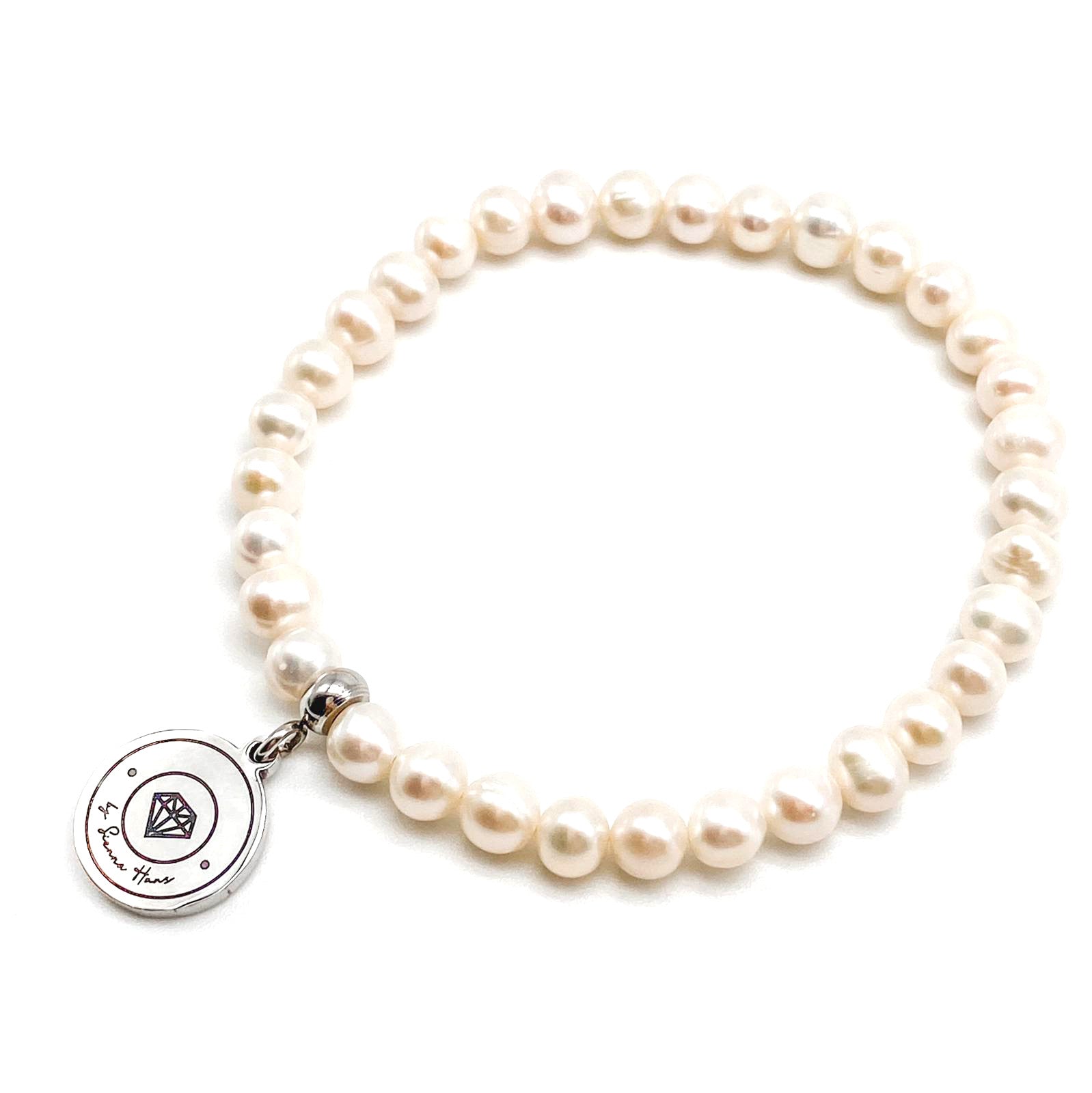 BYSH - ٣٣ white freshwater pearls tasbih bracelet (3 Colours)