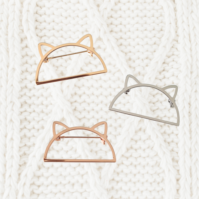 LadyN Feline Silhouette Brooch