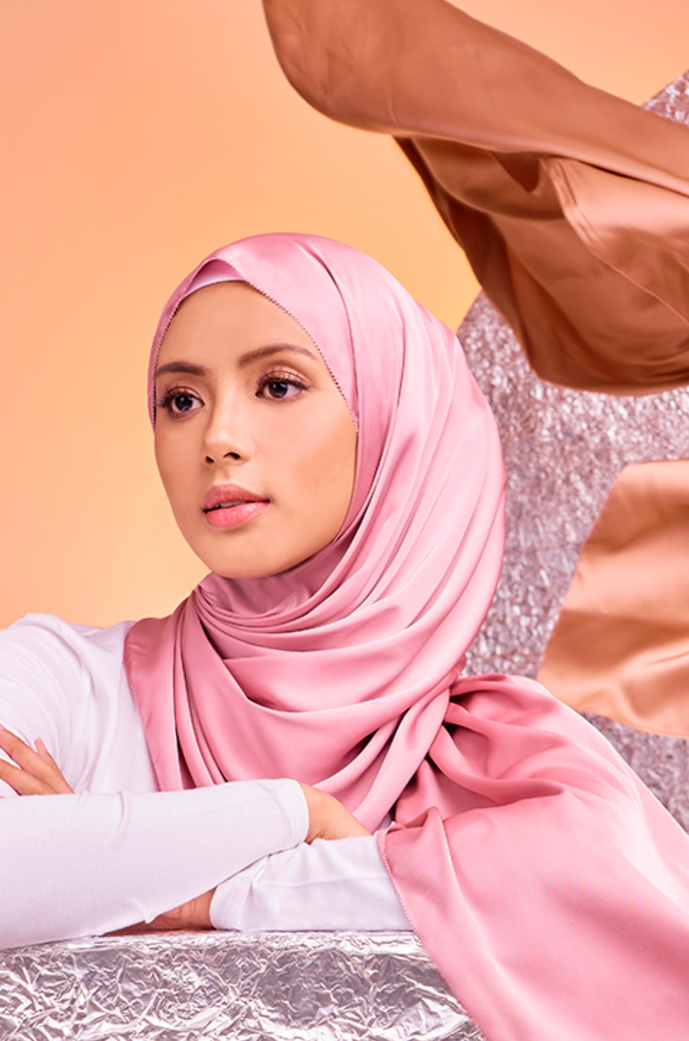 UMMA Nour Satin Silk Scarf (DC)
