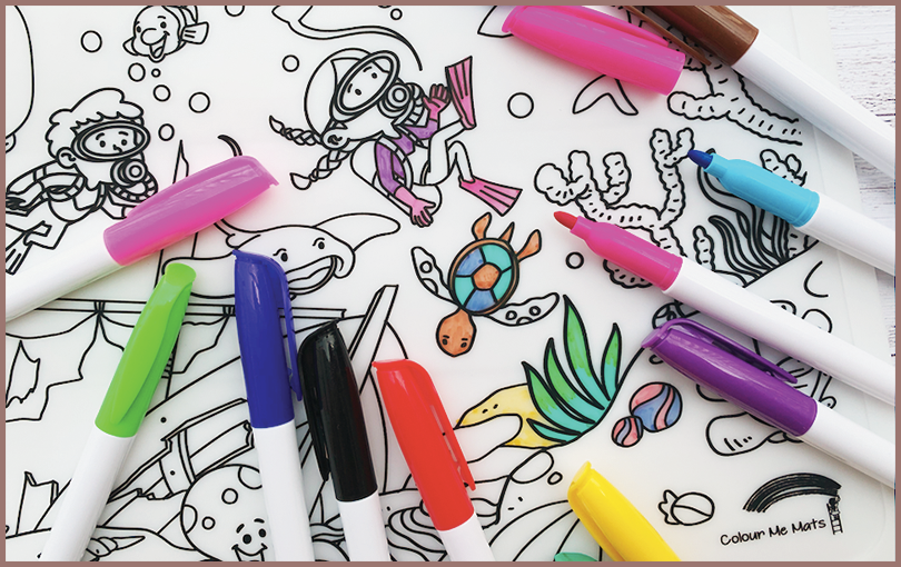 THE PETITE DISTRICT - ABC Alphabet Zoo : Bundle Colour Me Mats
