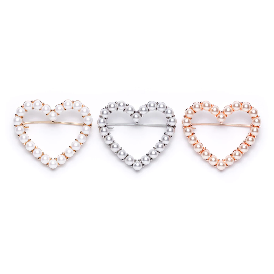 LADYN - Audrey Pearl Brooch - Heart
