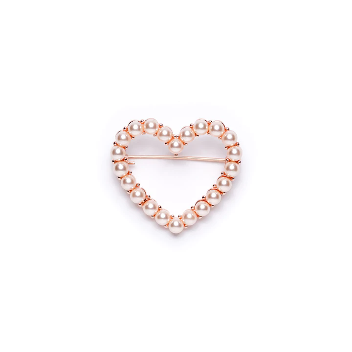 LADYN - Audrey Pearl Brooch - Heart