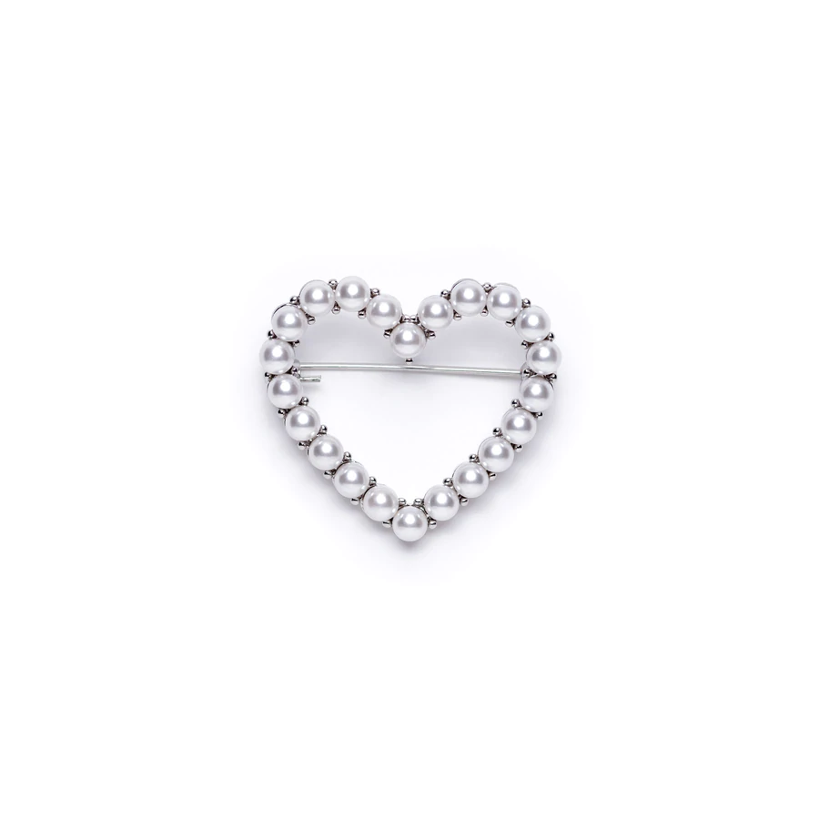 LADYN - Audrey Pearl Brooch - Heart
