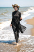 *ONLINE EXCLUSIVE* Marina Modest Swimsuit M2035 - Black Triple Mesh