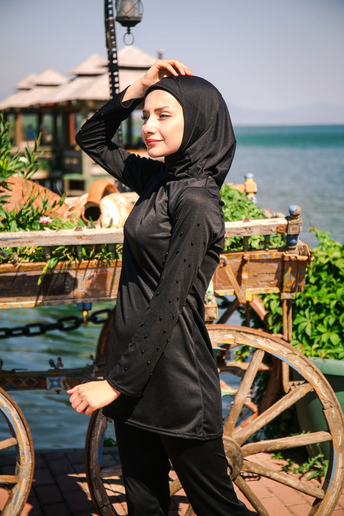 *ONLINE EXCLUSIVE* Marina Modest Swimsuit R1012 - Rivamera Full Black